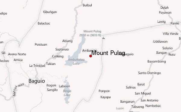 Mapa del Monte Pulag, Filipinas