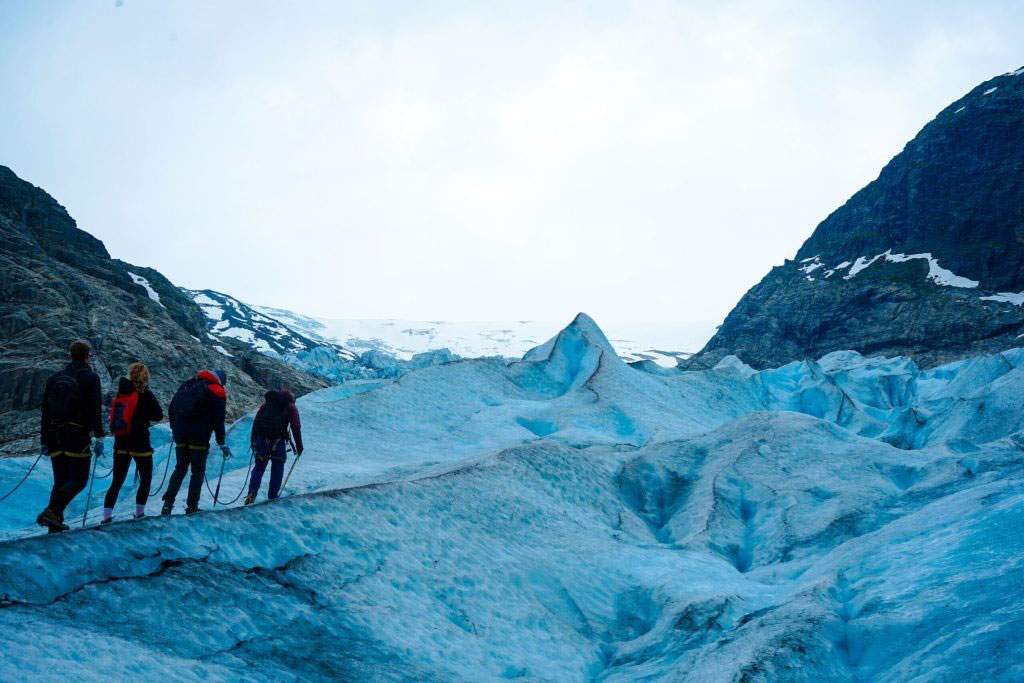 Senderismo por los glaciares de Noruega