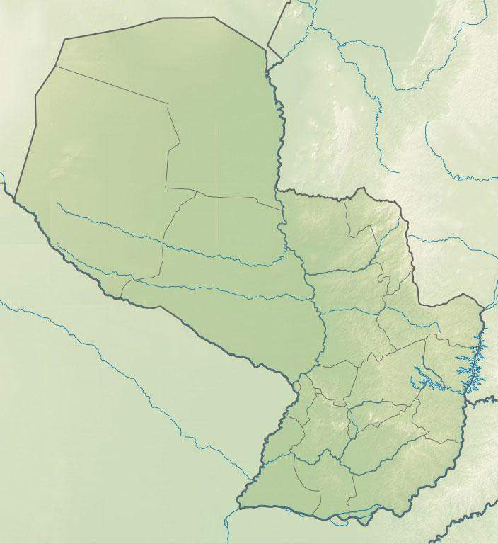 Carte hydrographique du Parc national Ybycuí