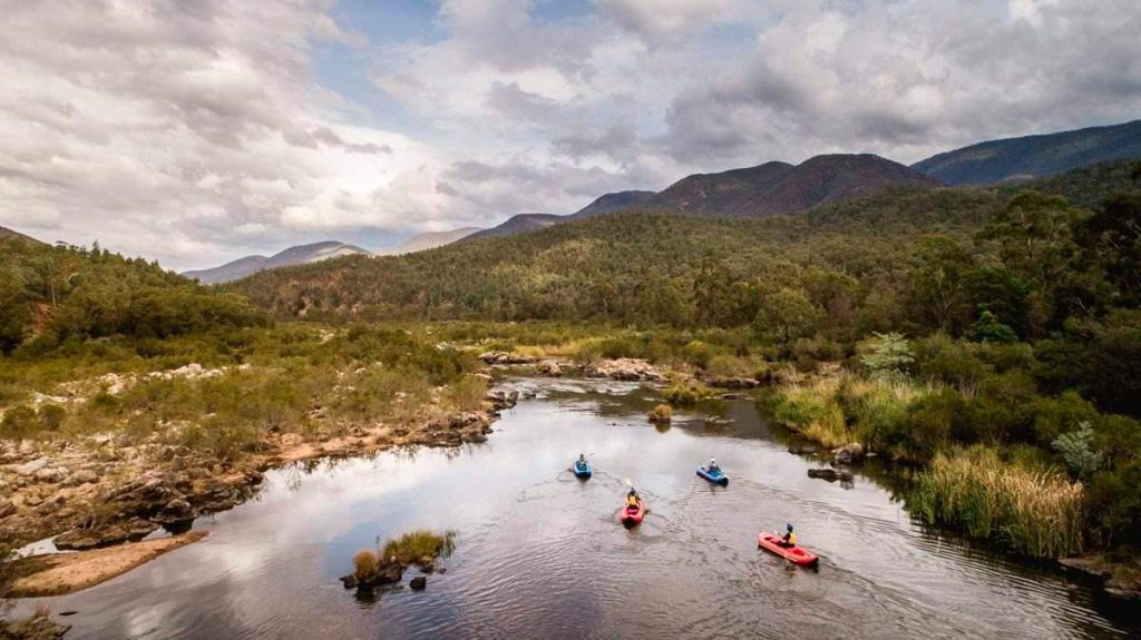 Water activities in Kosciuszko National Park, Australia