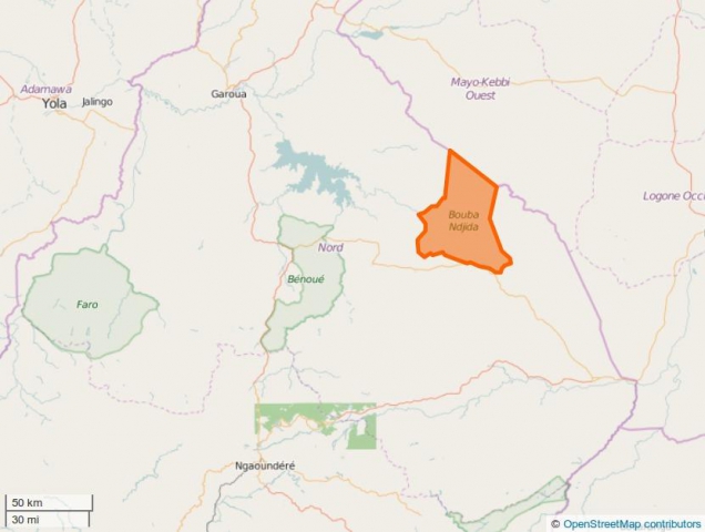 Bouba Ndjida National Park Map