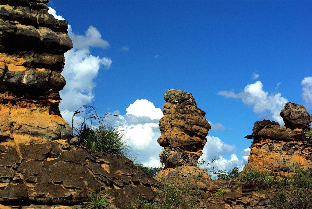 Unique rock formations in Sete Cidades National Park